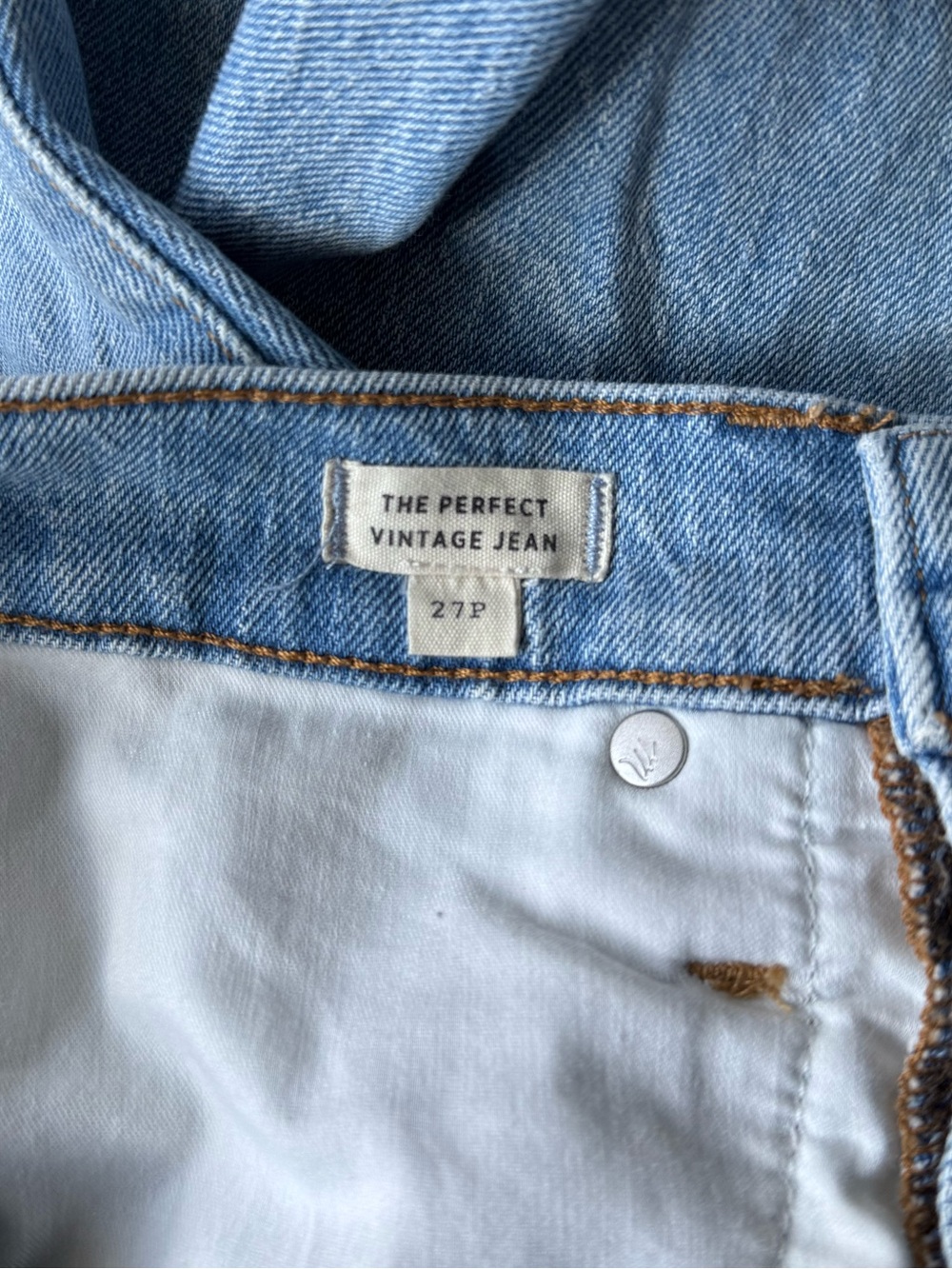 Madewell The Perfect Vintage Jean Raebrook Wash Blue Denim Size 27P - Picture 9 of 10